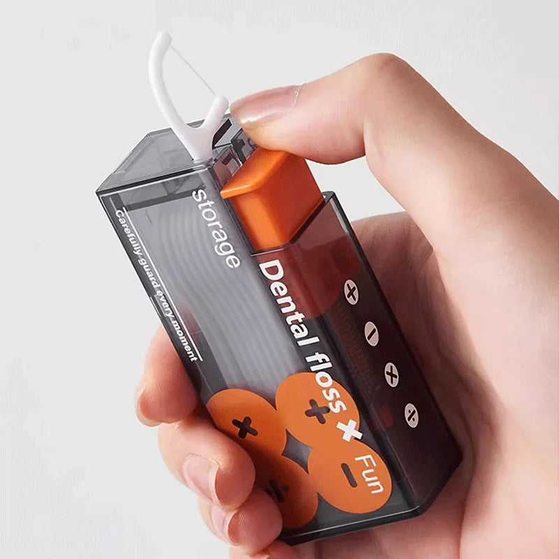 【 Fully Automatic Dental Floss Box 】 Affordable Bagged Dental Floss Stick - Safe for Travel - Keep It in Your Pocket When Going