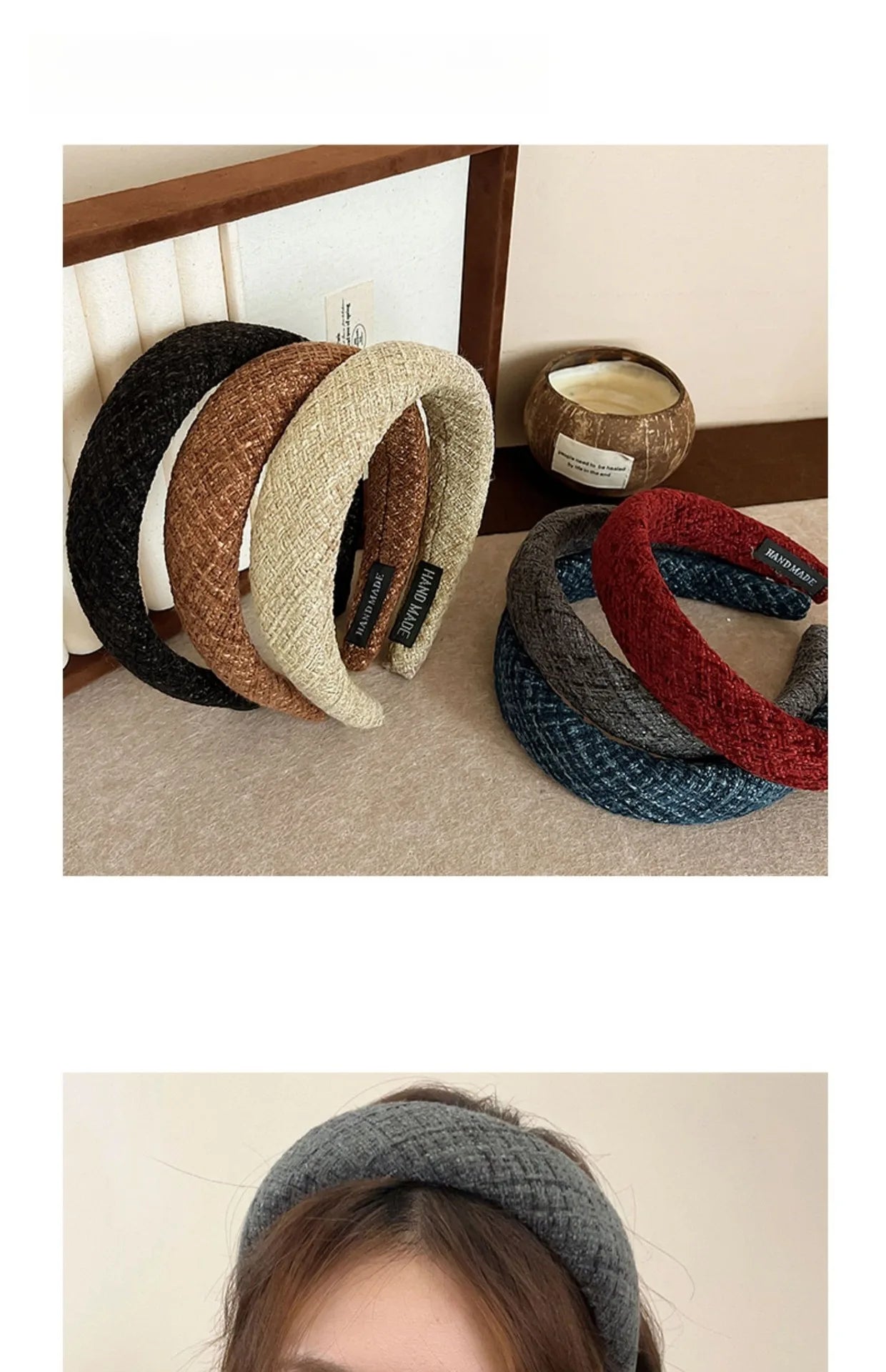 2026 Winter Korean Fashion Hairbands Headband Women Girls Scrunchies Hair Head Hoop Band Accessories Headdress Headwear Ornament