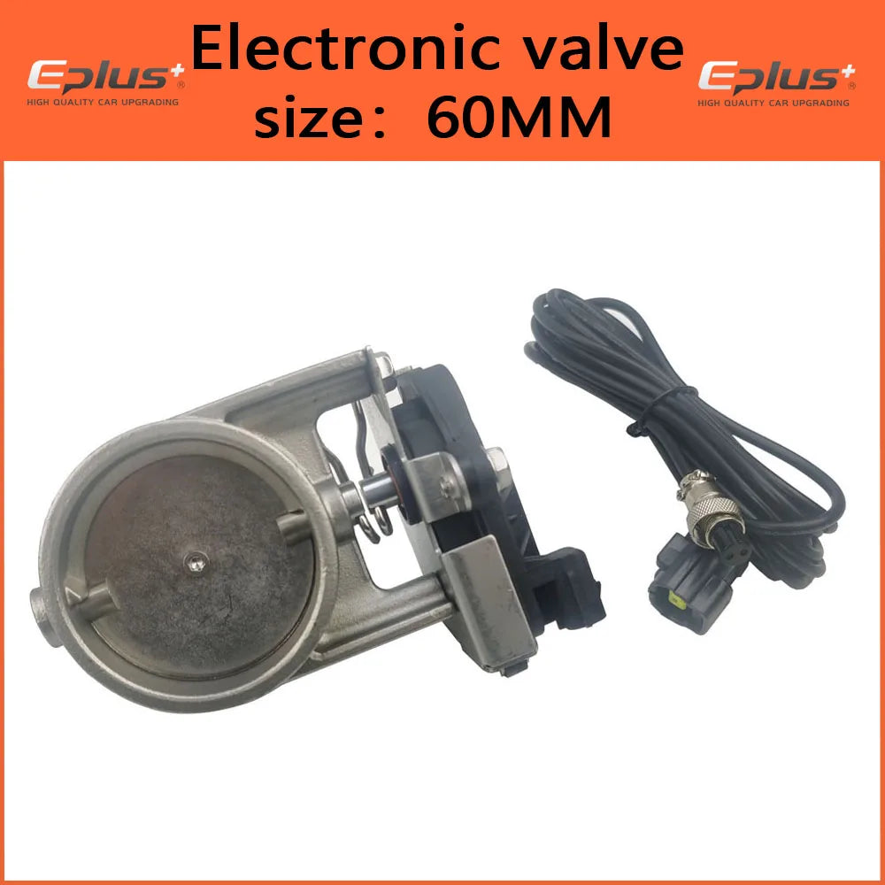 EPLUS Car Exhaust Pipe Valve Electric Kit Universal Multi-angle Mode 51 63 76MM Controller Device Remote Kit