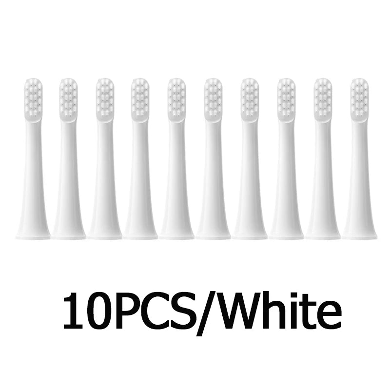 10PCS Replaceable Brush Heads for XIAOMI T100 Sonic Electric Toothbrush Soft DuPont Caps Bristle Brush Vacuum Package Nozzles