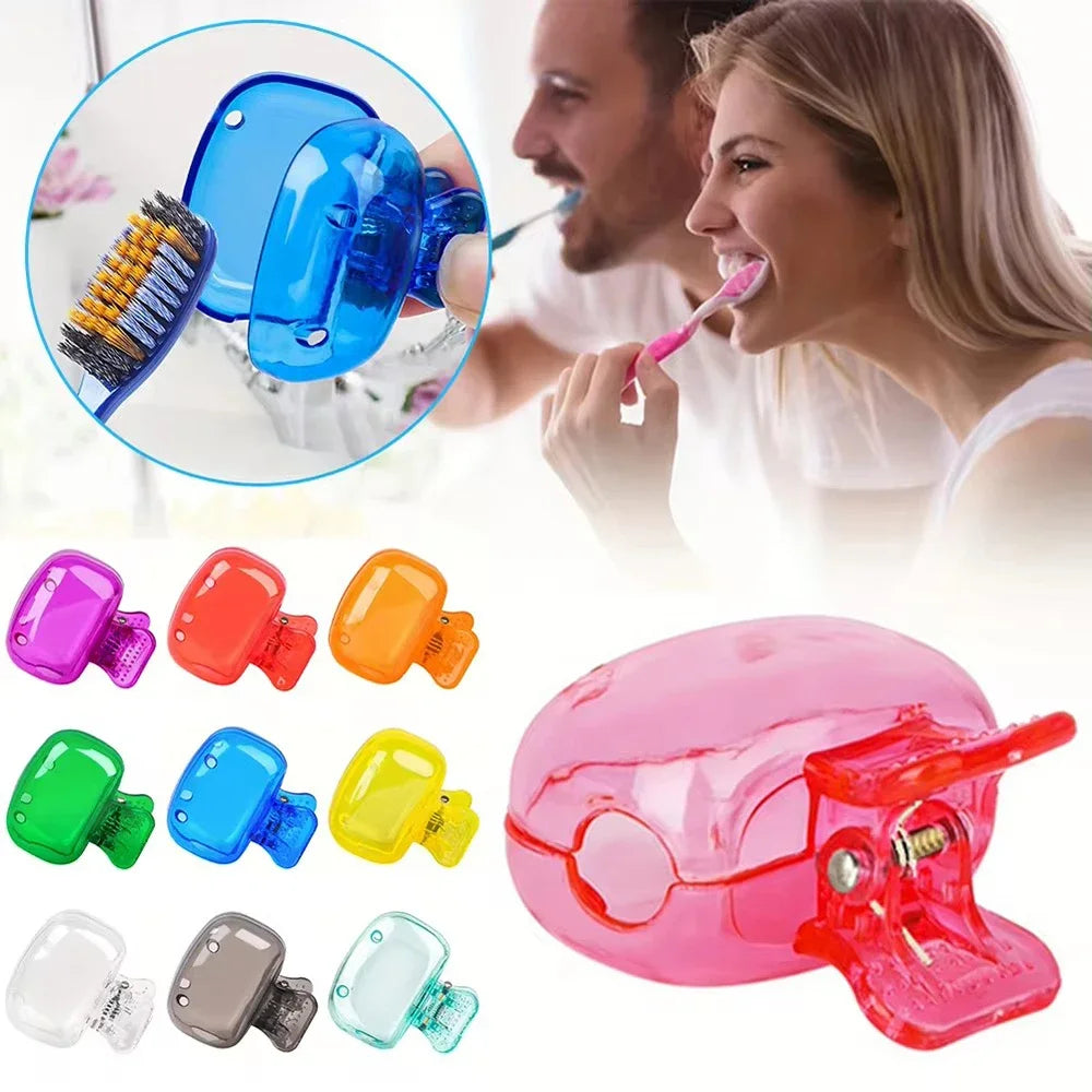 Travel Toothbrush Cover Case Waterproof Protective Cap with Clip Portable Brush Head Protector for Home & Trips