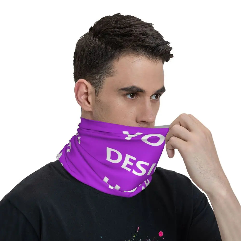 Custom Your Design Here Winter Headband Neck Warmer Ski Hunting Tube Scarf Personalized Customized Logo Face Bandana Gaiter