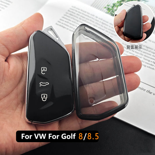 Simple Style Tpu for VW Volkswagen Golf 8 MK8 Cupra Skoda Octavia A8 SEAT Leon MK4 2020 2021 Remote Car Key Case Cover Fob Bag