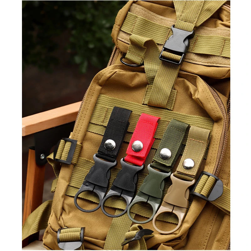 14/2/1pcs Portable Webbing Buckle Hook Water Bottle Clip Durable Nylon With Safety Multi-Color Buckle For Camping Hunting Sports
