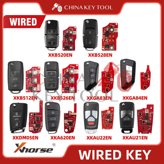Original VVDI Wire Key 2nd Generation XKB520EN XKB526EN XKB528EN XKB512EN XKDM05EN XKGA83EN XKGA84EN XKA620EN XKAU22EN XKAU21EN