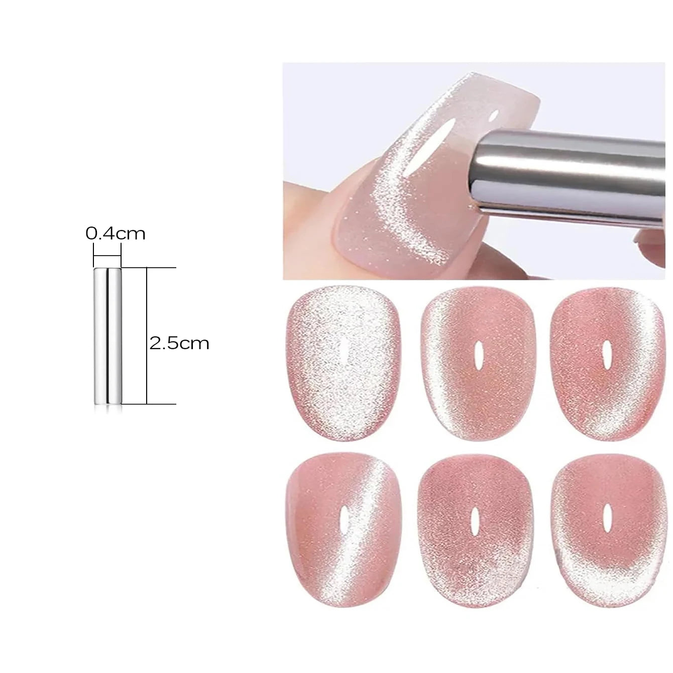 MIANEL 2026 10ML Lover Cat Eye Nail Gel Nude Pink with Sparkling Golden Light Glass Bead for Flattering Cat Eye Manicure
