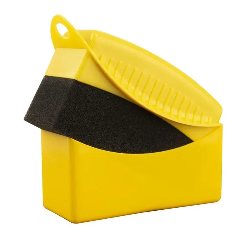 1-2PCS Tyre Dressing Applicator Pad Car Wheel Polishing Waxing Sponge Brush Cleaning Waxing Sponge With Cover Detail Accessories