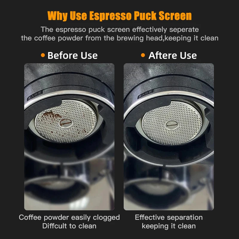 Alikisscafe Coffee Puck Screen Magnetic Espresso Filter 49.5mm 51mm 53.5mm 57.3mm 58.5mm Barista Portafilter Accessories Tools