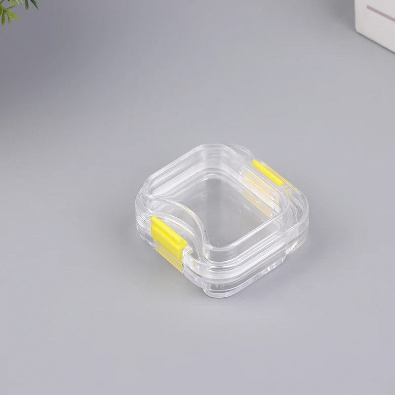 1 Pcs Plastic Dental Lab Box With Film Dentist False Tooth Case Box With Membrane Storage Boxes Denture Teeth Container Case