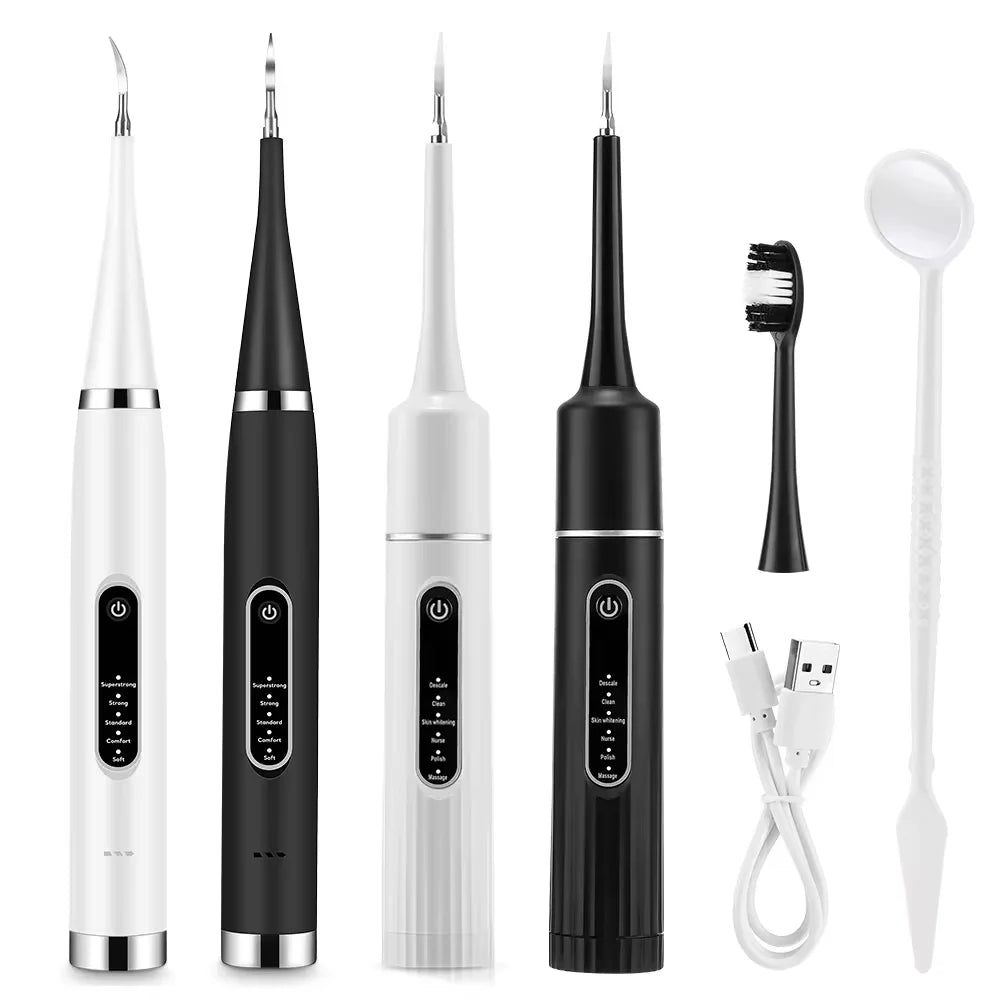 Sonic Electric Toothbrush Teeth Whitening Kit Tooth Whitener Calculus Plaque Tartar Remover Tools Cleaner Stain Oral Care