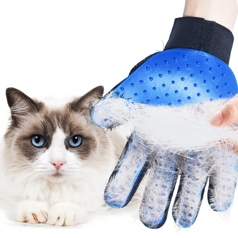 Pet Grooming Gloves Cat Dog Hair Remover Rubber Massage Brush Effective Floating Hair Cleaning Comb