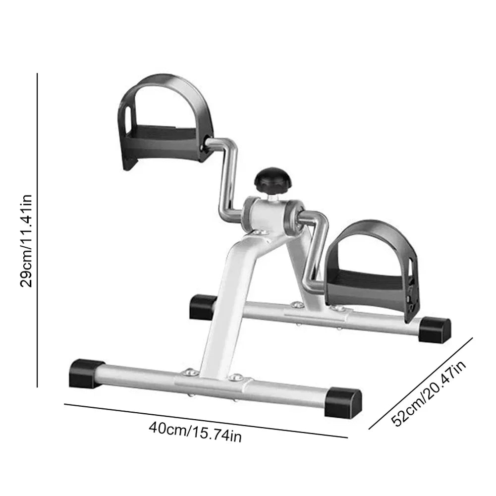 Mini Foldable Foot Pedal Exerciser with Adjustable Resistance Under Desk Bike Stationary Exercise Bike for Home Exercise