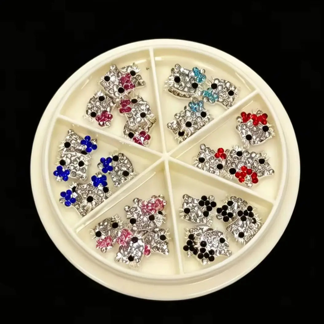 120PCS Boxed Mixed Sanrio Nail Charms Kuromi Cinnamoroll My Melody Resin Nail Decor DIY Manicure Nail Art Accessories