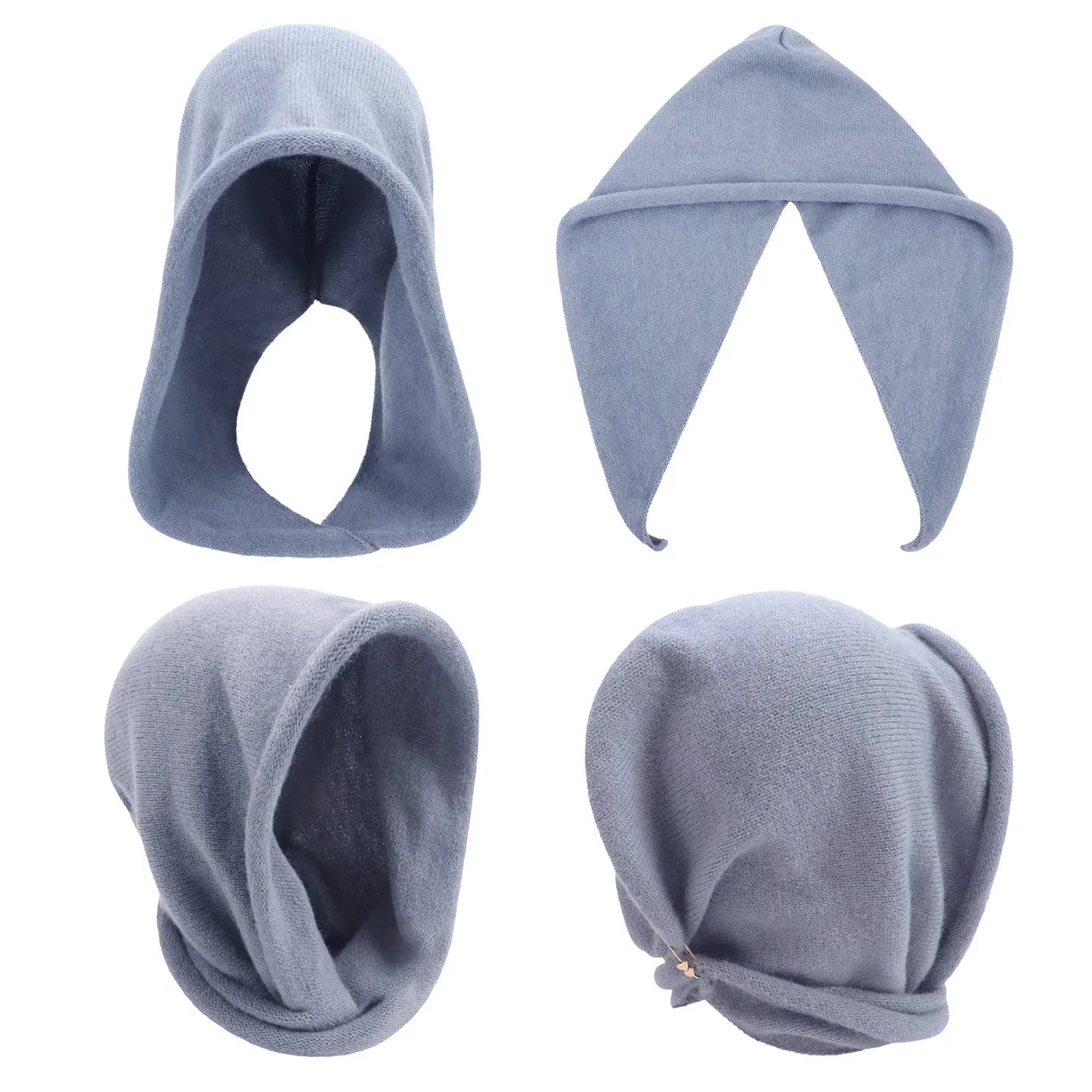 Fashion Women Winter Scarf Hat Set Knitted Cap Warm Balaclava Skullies & Beanies
