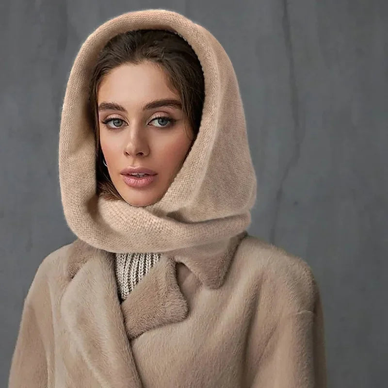 Fashion Women Winter Scarf Hat Set Knitted Cap Warm Balaclava Skullies & Beanies