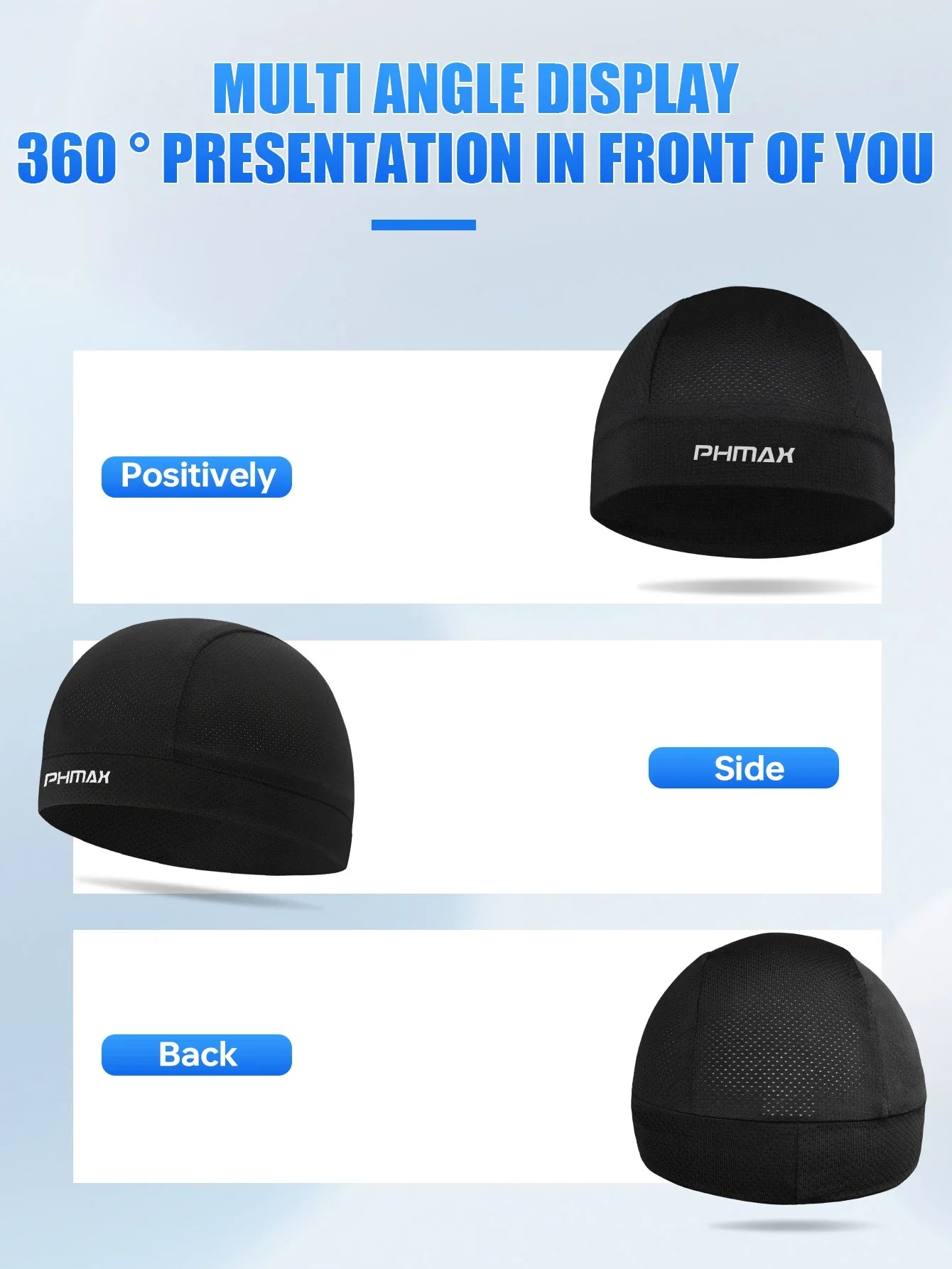 PHMAX Ice Silk Cycling Cap Mesh Breathable Ice Cool Sports Cap Sun Protection Cycling Cap Bicycle Mask Sports Headband