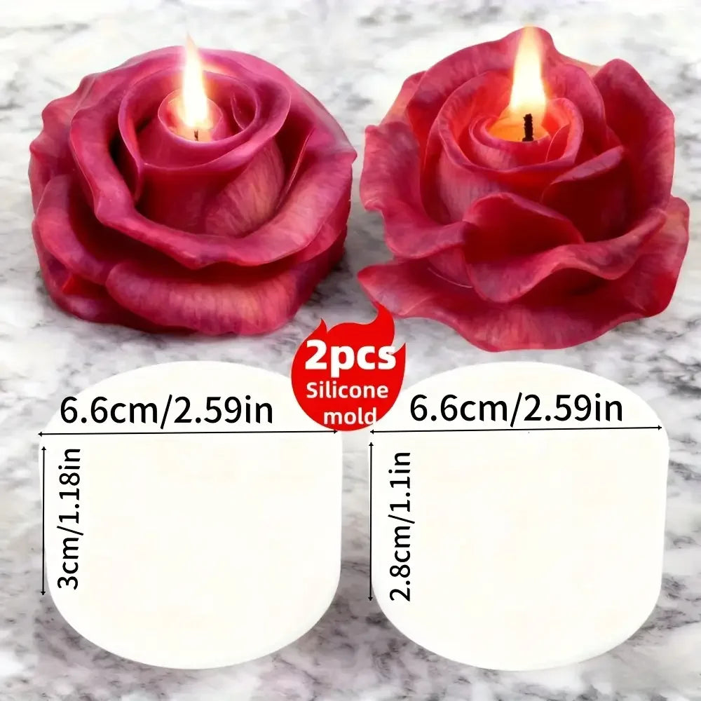 1 Piece 3D Elegant Rose Silicone Mold - Reusable Flexible Mold for Candles, Resin Art, Handmade Soap and Clay Making, Delicate Petal Design, Home Decoration, Valentine's Day Gift, Floral Shapes, Special Gift for Craft Enthusi