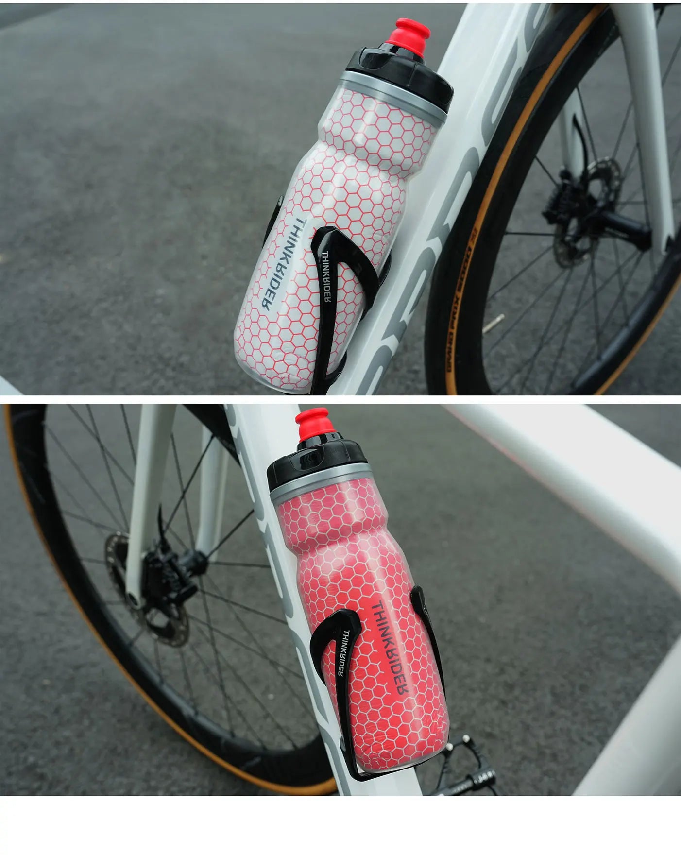 ThinkRider Bike Water Bottle 620ml/21oz Mountain Cycling Water Bottle PP5 Heat-And Ice-protected Bottle Outdoor Sports Cup