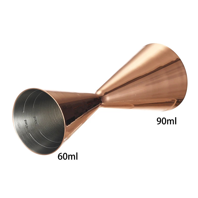 Integrated-Style Jigger Double Cocktail Jigger Bar Measure with Etched Pattern Bar Tools