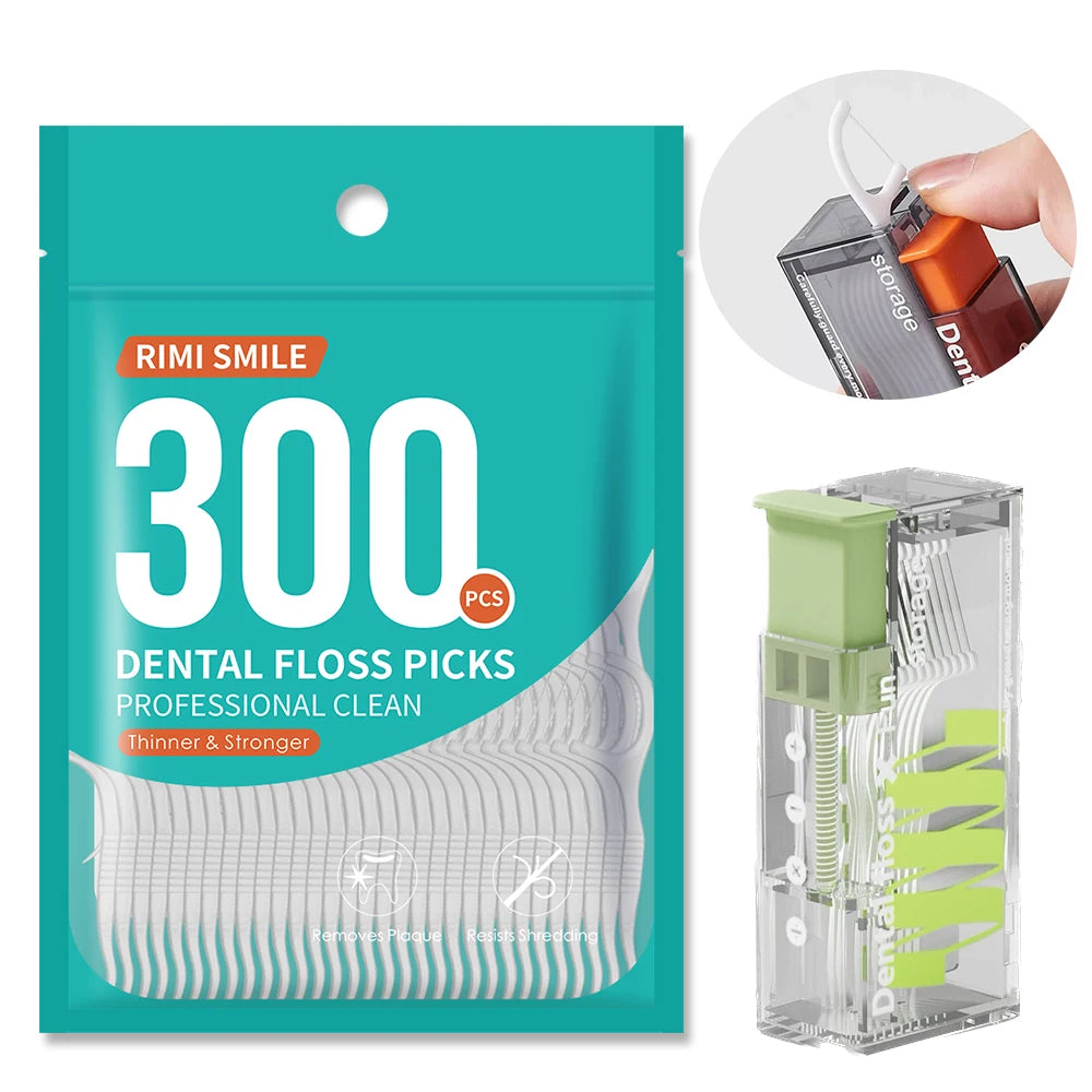 【 Fully Automatic Dental Floss Box 】 Affordable Bagged Dental Floss Stick - Safe for Travel - Keep It in Your Pocket When Going