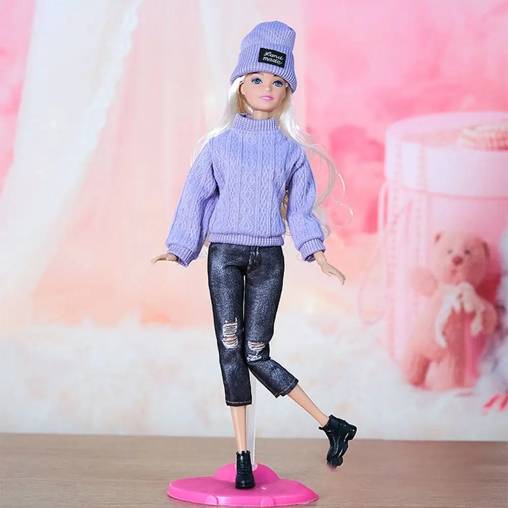 1 Set 30cm  Accessories DIY Winter Wear Sweaters Casual Wear Hats Girl Clothes Dolls Pants