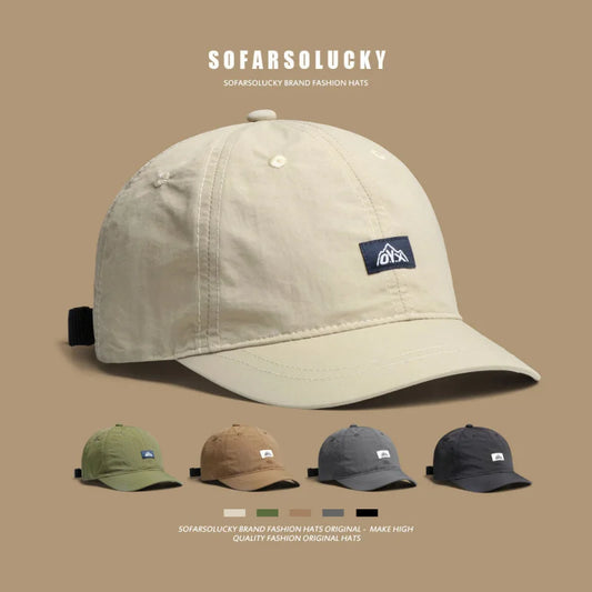 1 new summer quick drying hat, fashionable outdoor sports sun protection breathable mesh hat