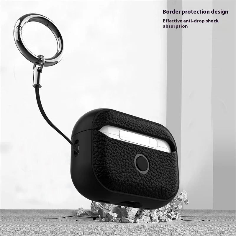 2025 Capa For AirPods Pro 3 Case Soft TPU Leather Design Protective Cover For AirPods 5 4 3 2 Pro 2 Pro2 Pro3 Cases With Lanyard