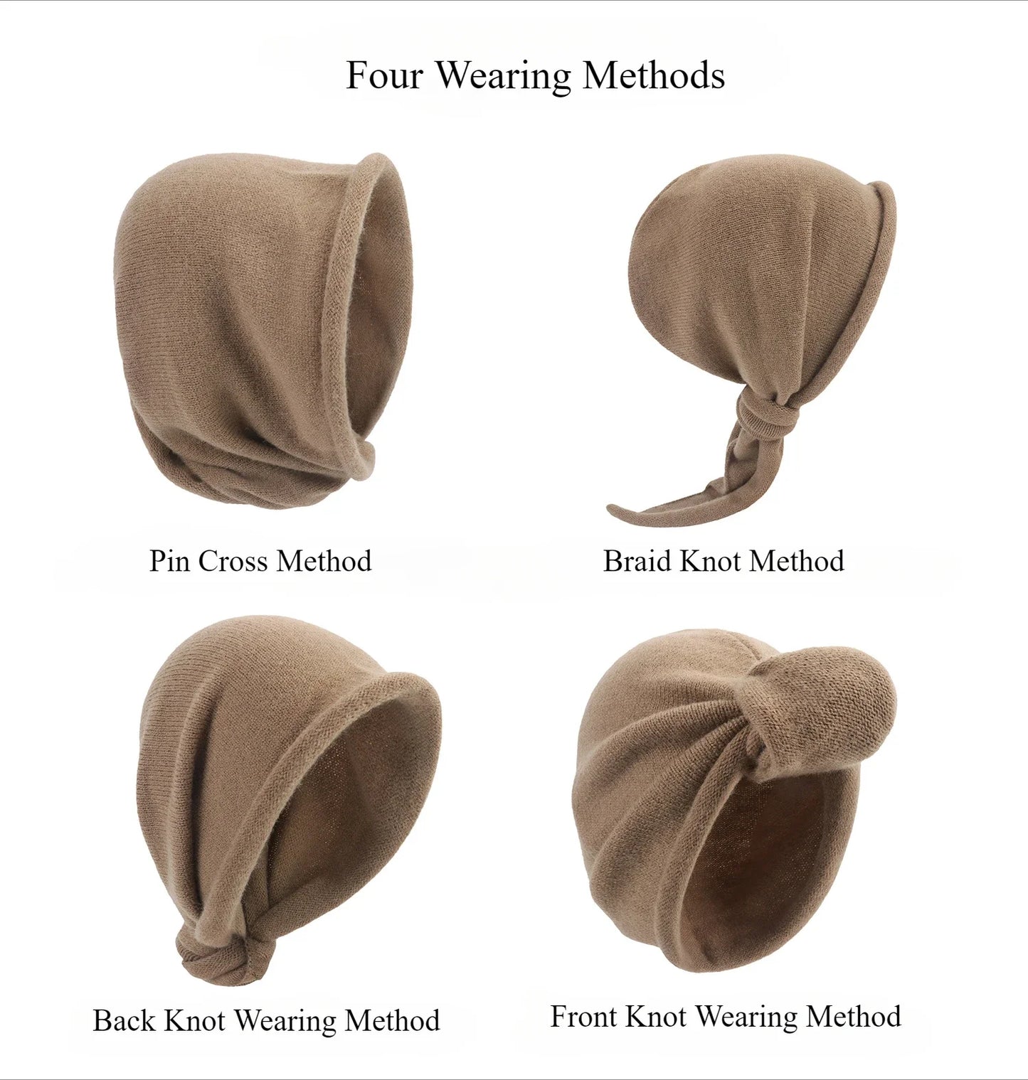 Fashion Women Winter Scarf Hat Set Knitted Cap Warm Balaclava Skullies & Beanies
