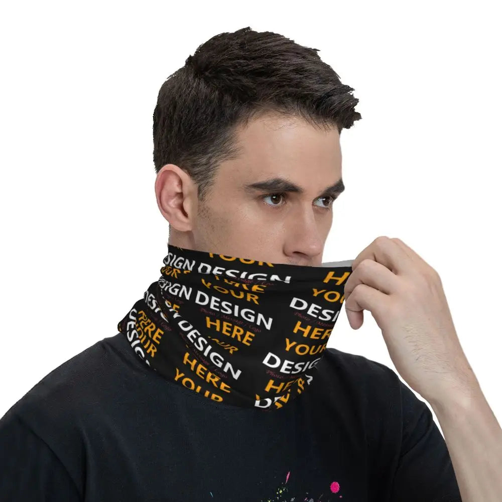 Custom Your Design Here Winter Headband Neck Warmer Ski Hunting Tube Scarf Personalized Customized Logo Face Bandana Gaiter
