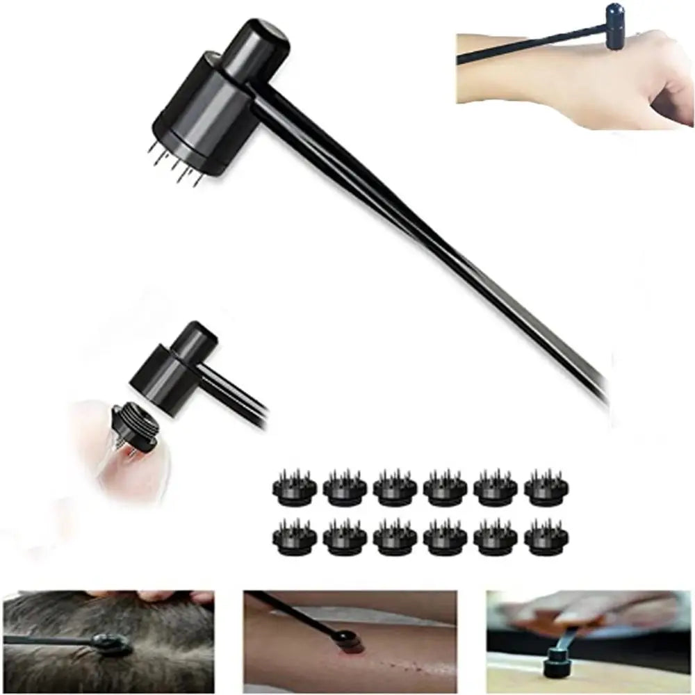 to Use for Home Use Plum Blossom Dermal Hammer 7 Star Needle Seven Star Needle Set Dermal Needle Bloodletting Needle for Beauty