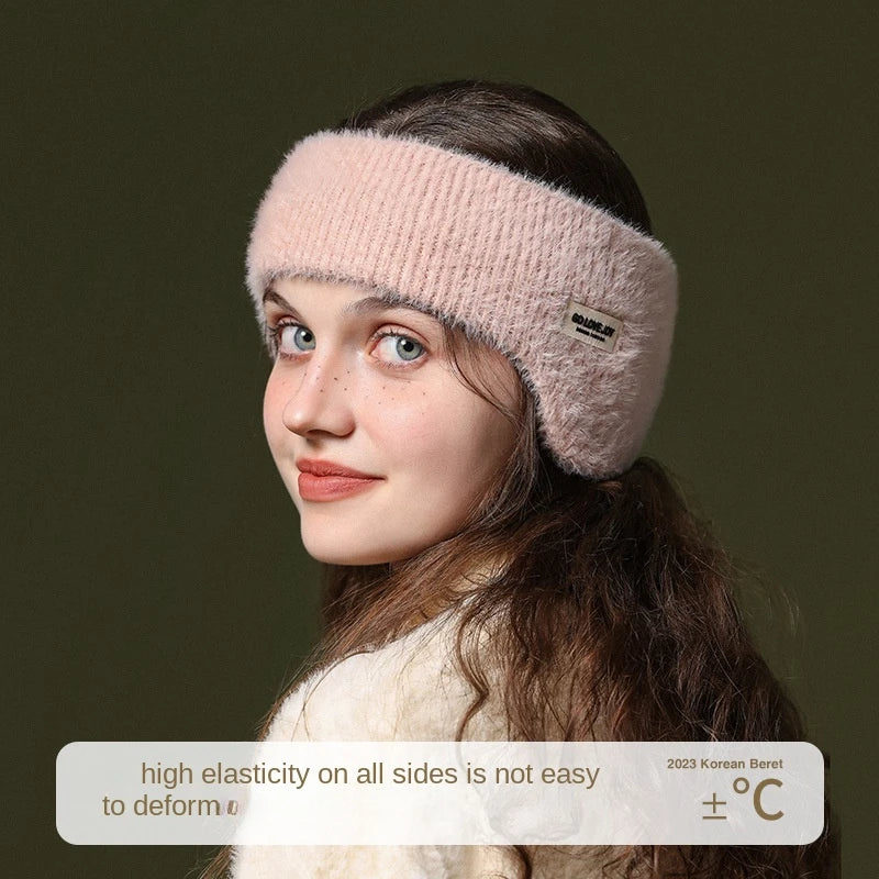 Winter Ear Warmer Earmuffs Headband Cute Hair Bands Outdoor Skiing Sport Thick Hairband For Women Men Headscarf Hair Accessories