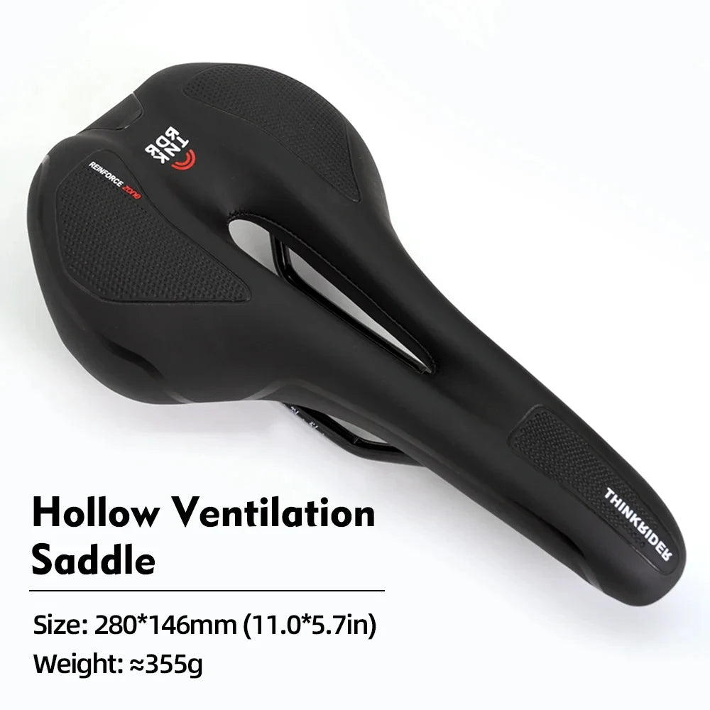ThinkRider Bicycle Saddle MTB Mountain Road Bike Seat Hollow Comfortable Cycling Cushion Exercise Bike Saddle for Men and Women