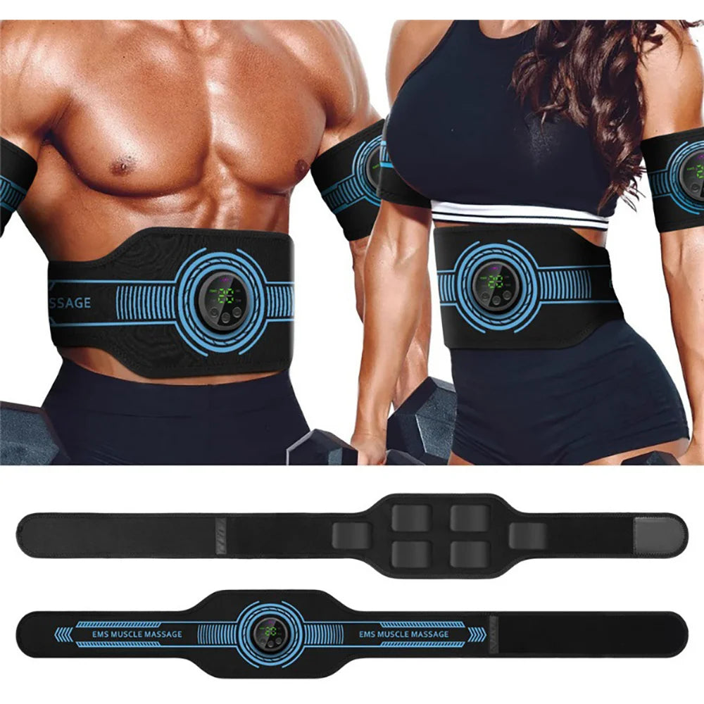 Intelligent EMS Belt Massage Set Full Body Muscle Stimulation Trainer Abdominal Fitness Device USB Charging Version