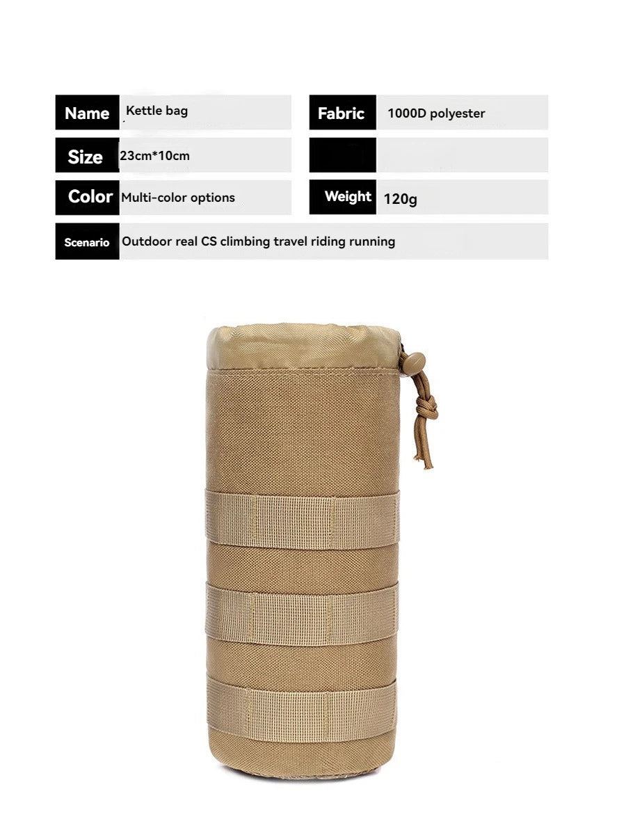 Travel Tactical Molle Water Bottle Bag Pouch Holder Camping Hiking Cycling Fishing Hunting Water Bottle Kettle Carrier