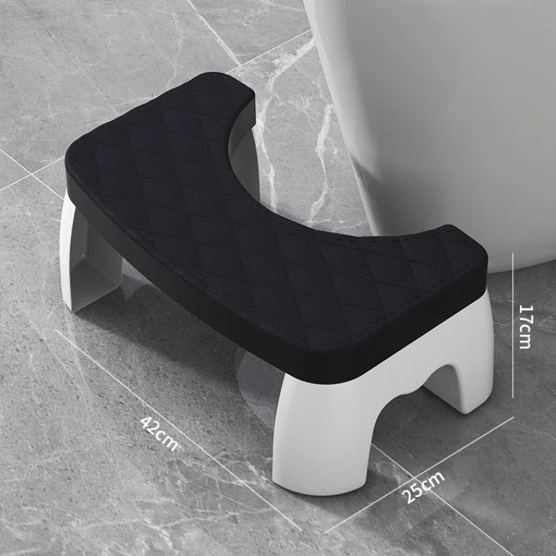 Toilet Potty Stool, Anti-slip Toilet Footstool Bathroom Assistance Step Stool for Adults Kids All Ages Home Bathroom Supplies