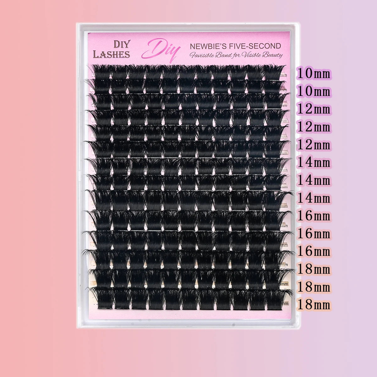 14 Rows of Natural Russian Curly Mink Eyelashes 100D-200D Natural Thick Eyelash Clusters D Personal Eyelashes DIY Eyelash Extens
