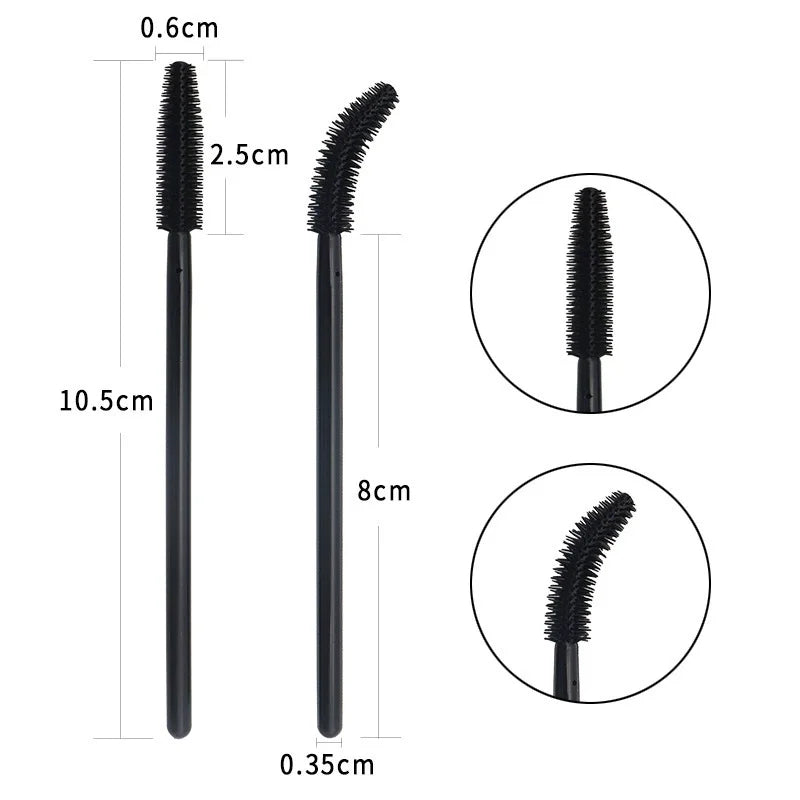 50pcs Eyelash Brushes Reusable Mascara Wands Applicator Spoolers for False EyeLashes Extension Women Lashes Cosmetic Supplies
