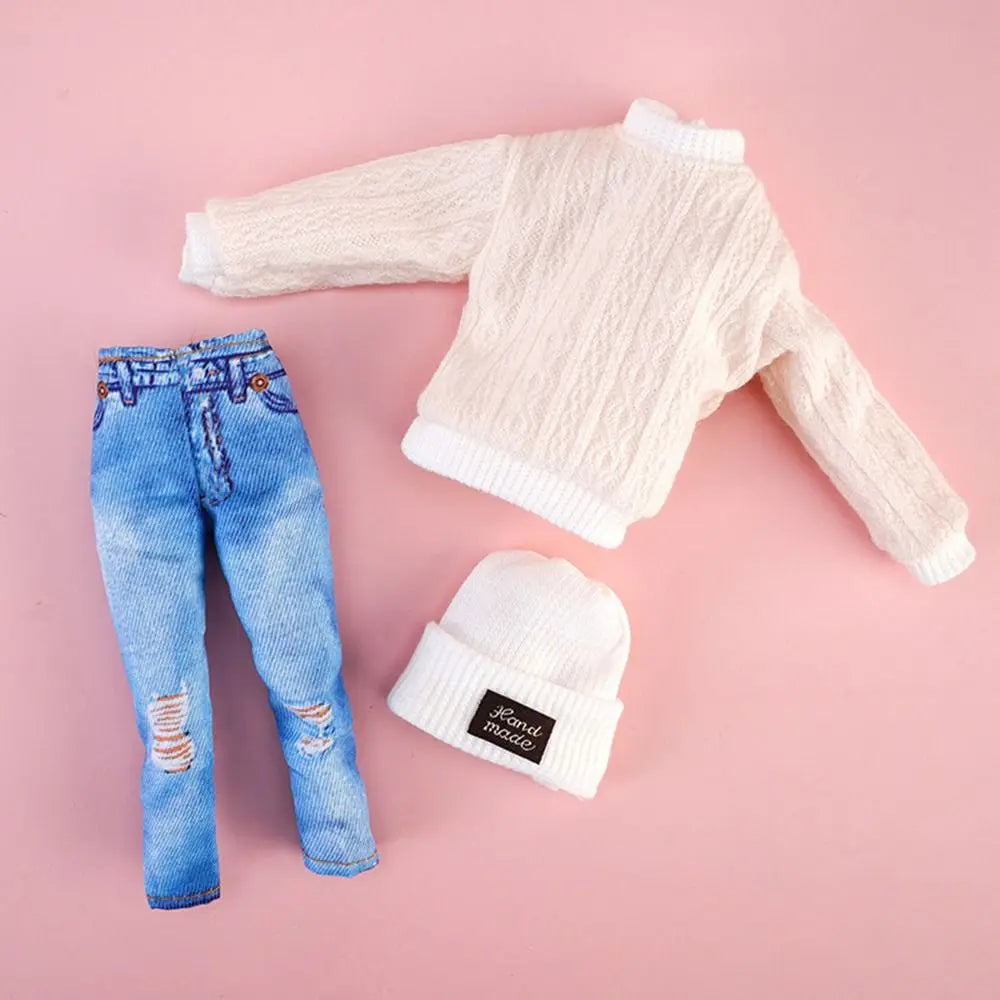1 Set 30cm  Accessories DIY Winter Wear Sweaters Casual Wear Hats Girl Clothes Dolls Pants