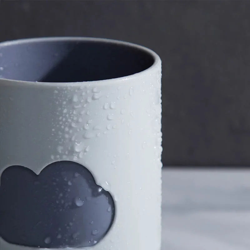 Cloud Pattern Toothbrush Cup Big Mouth Couples Cups Plastic Wash Tooth Mug Bathroom Supplies Household Daily Tools