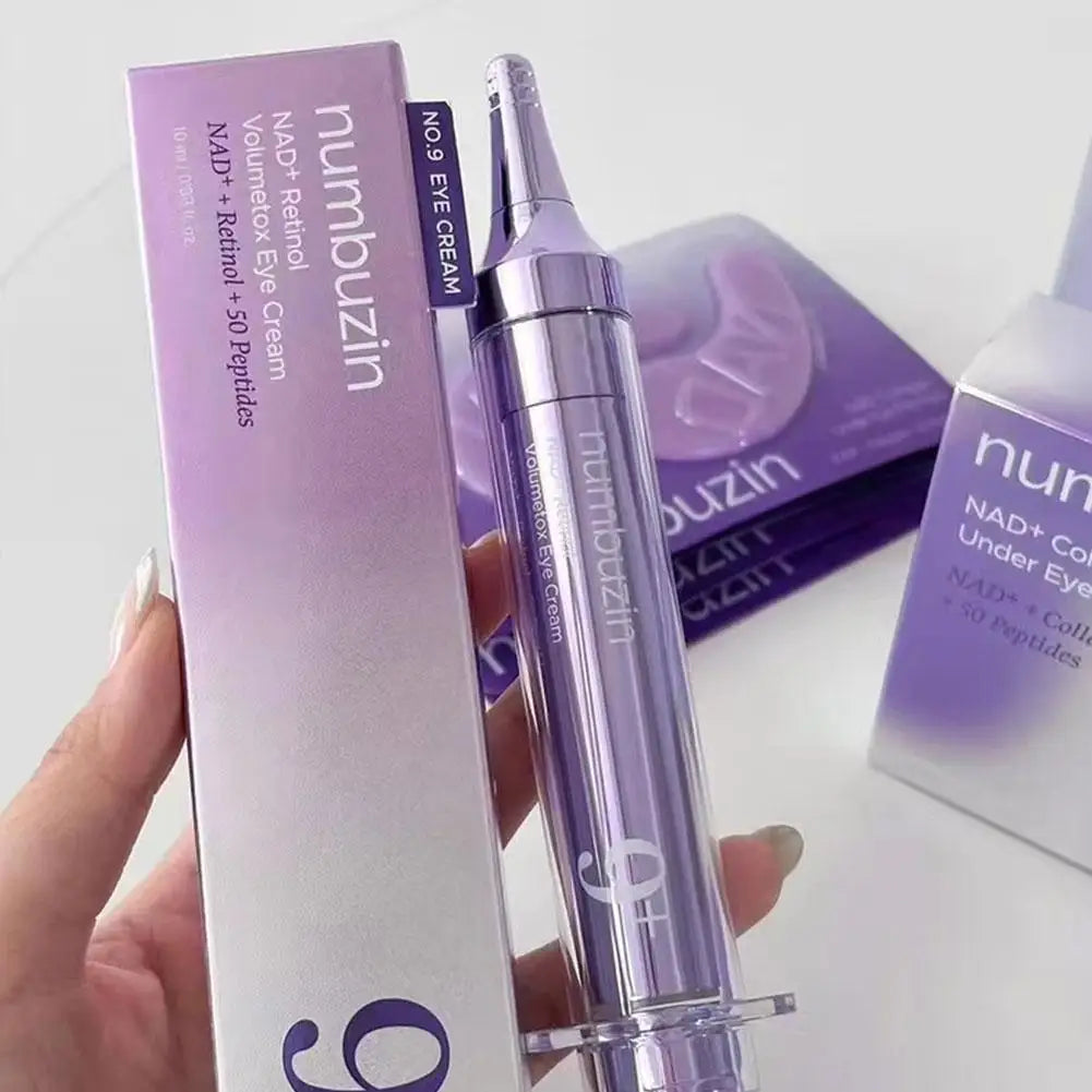 Numbuzin NO.9 Retinol Lift & Firm Cream Korean Original Skin Care Purple Needle Tube Eye Cream No.9 NAD+ BIO Lifting-sil Essence