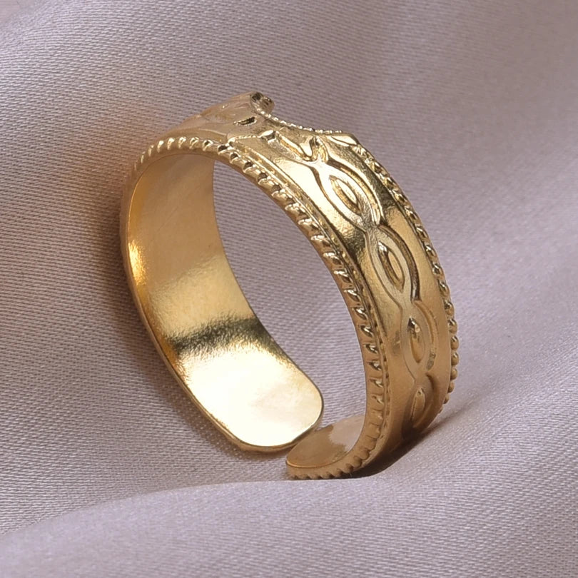 6pcs/lot Wholesale Various Chunky Rings Real Gold Plated Love Abstract DIY Shell Star Sun Bat Shaped Rings Women Jewelry Gifts