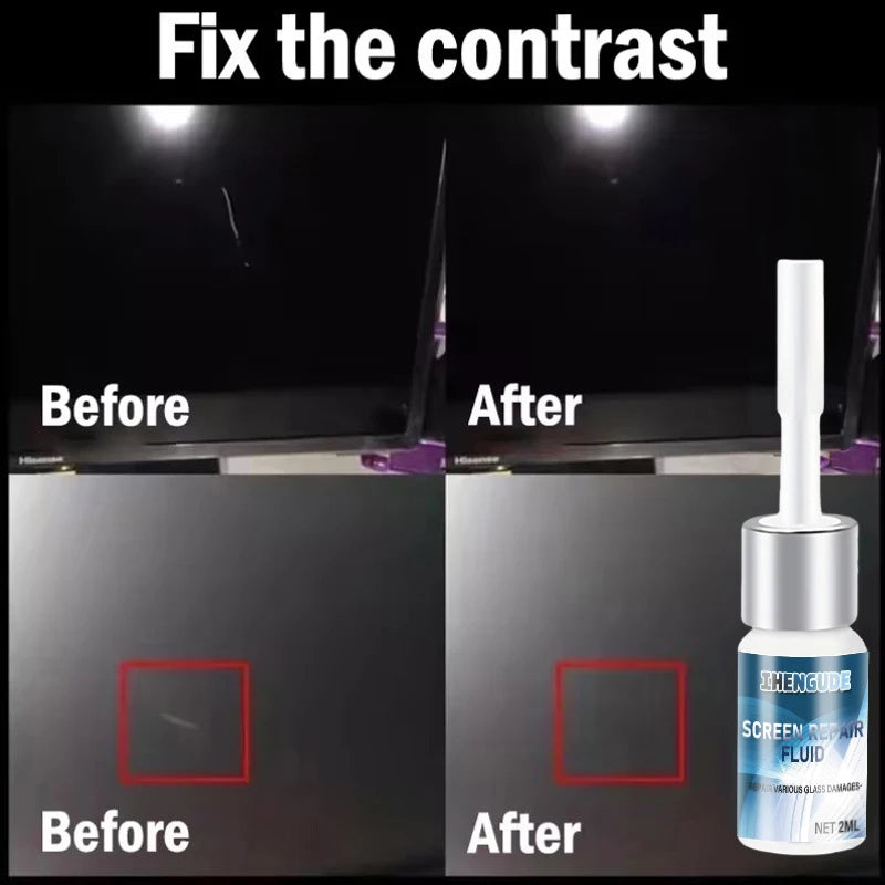 Mobile Phone Glass Repair Liquid (Specialized for Cracked Screens) - Instantly Rejuvenates the Screen, Comes with a Tool Kit