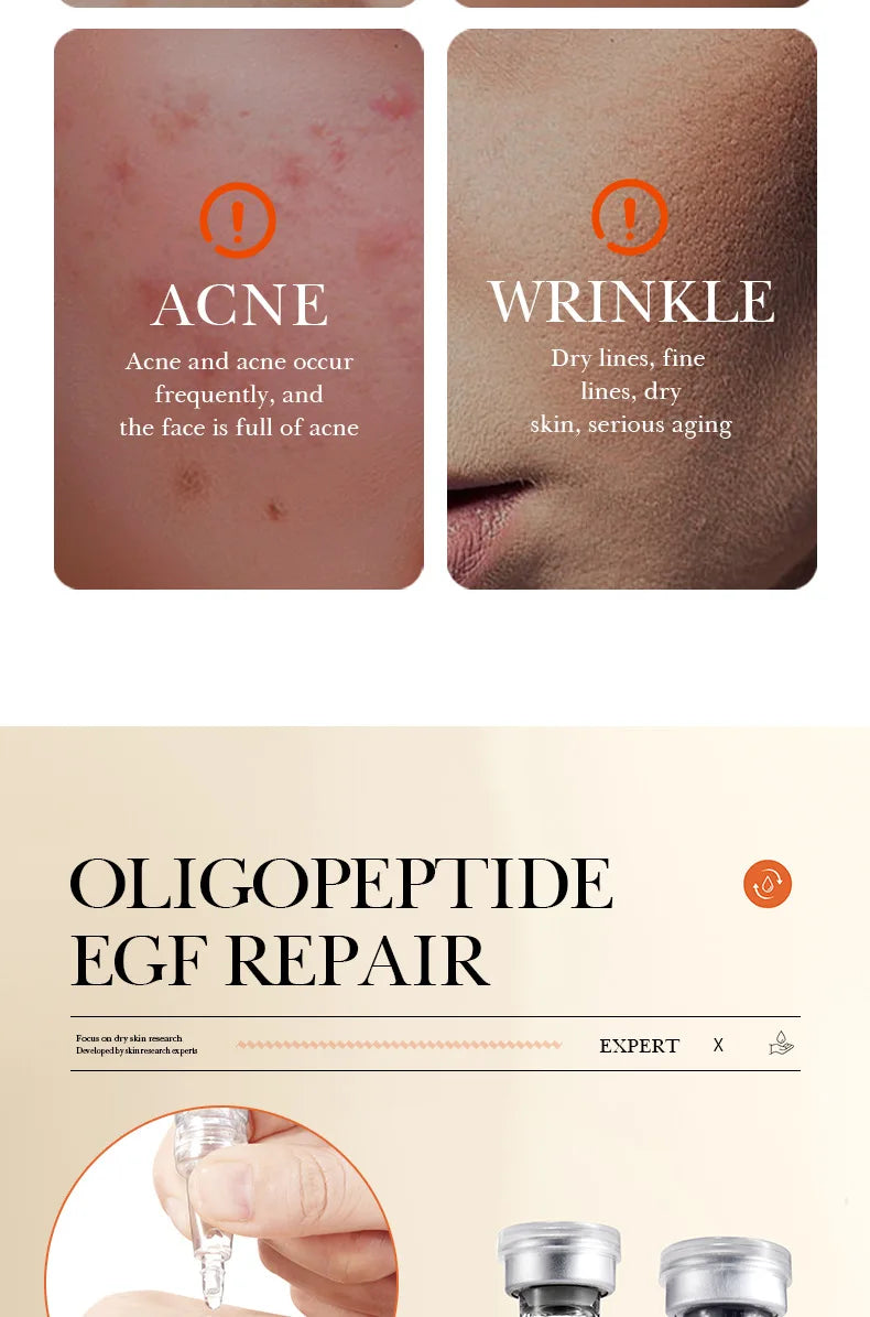 BIOAOUA Oligopeptide Face Freeze-dried Powder Set Sensitive Skin Moisturizing and Smoothing Hyaluronic Acid Essence