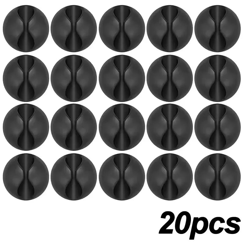 5/50Pcs Mini Cable Winder Organizer USB Charging Cable Clips Desk Tidy Organiser Wire Cord Holder Protectors In Home Office Car
