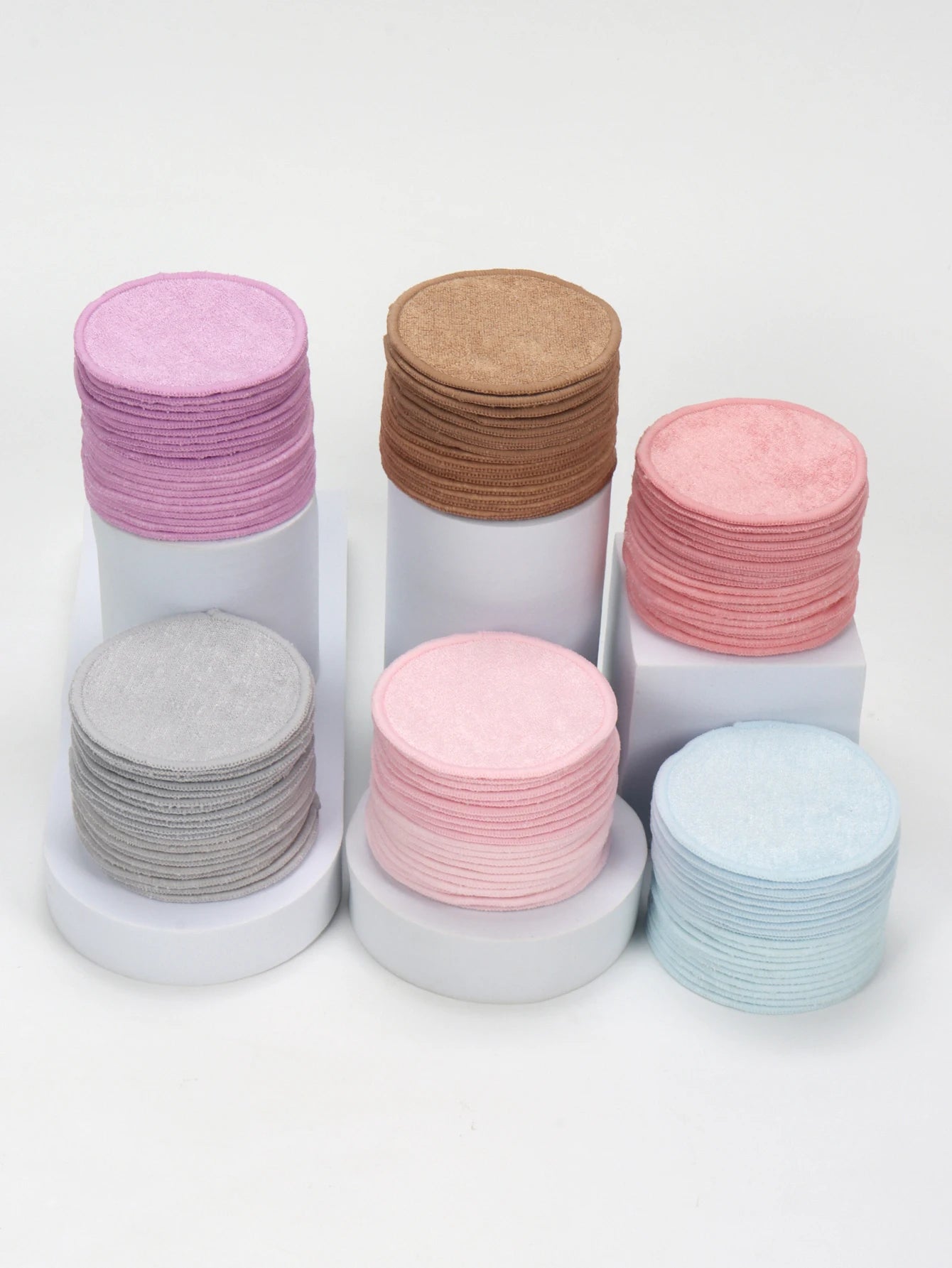 Double Round Makeup Remover Pads 20Pcs + Cleaning Mesh Bag, Machine Washable, Reusable, Suitable for All Skin Types