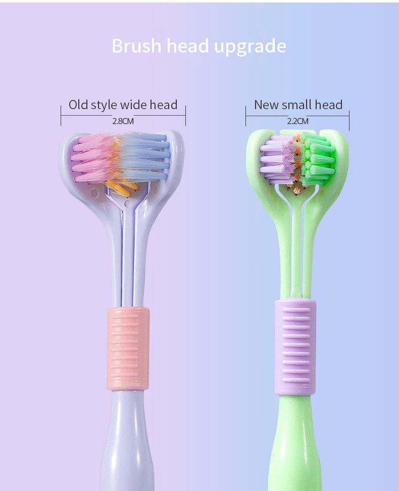 Three Sided Soft Hair Tooth Toothbrush Adult Toothbrush Ultra Fine Soft Bristle Oral Care Safety Teeth Brush for Oral Health