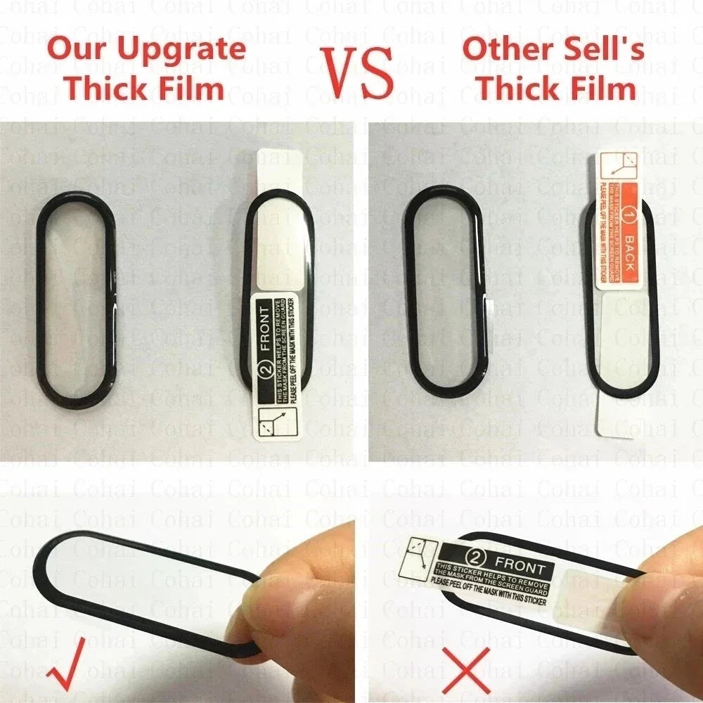 10D Film Glass for Xiaomi Mi Band 9 8 7 6 Screen Protector Miband 6 5 Smart Watchband Full Protective Cover Case Strap Bracelet