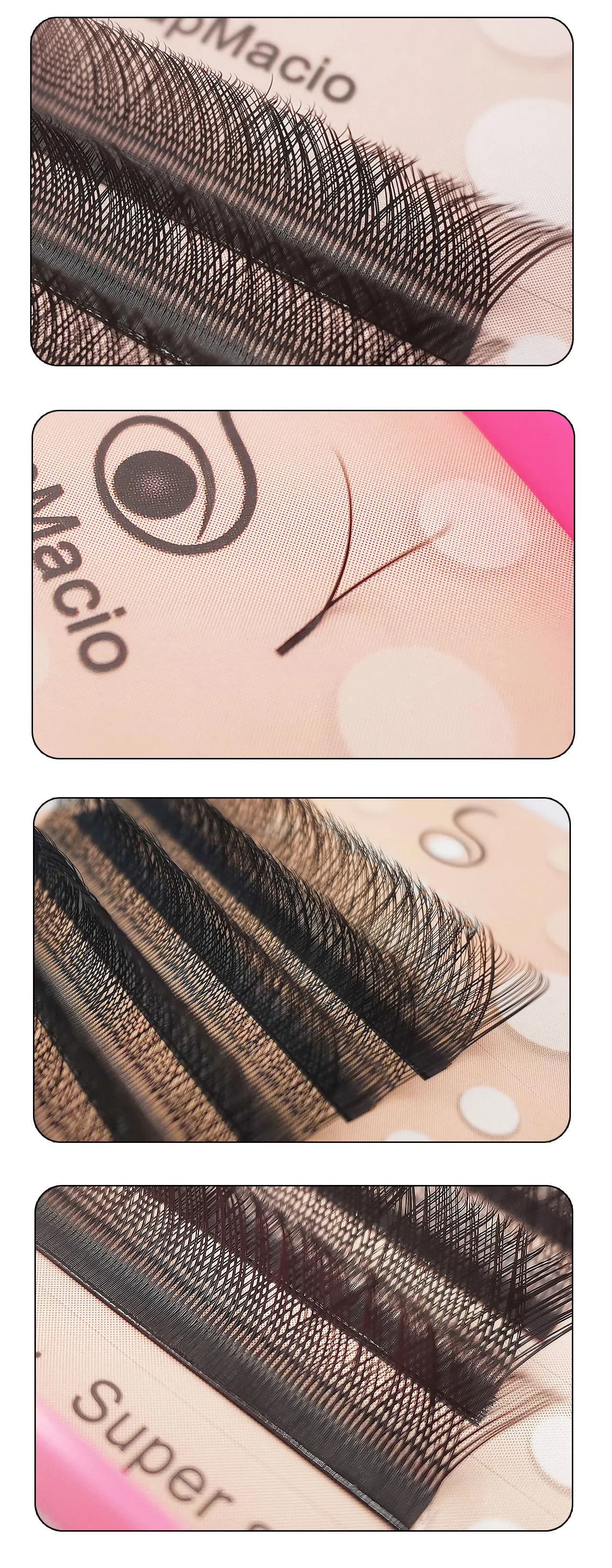 Supmacio YY Lash 6mm 7mm Y Shape Eyelashes Extension 2D 6-15mm Two Tip Eyelashes Brazilian Volume Fan Lash Supplies Mesh Lashes