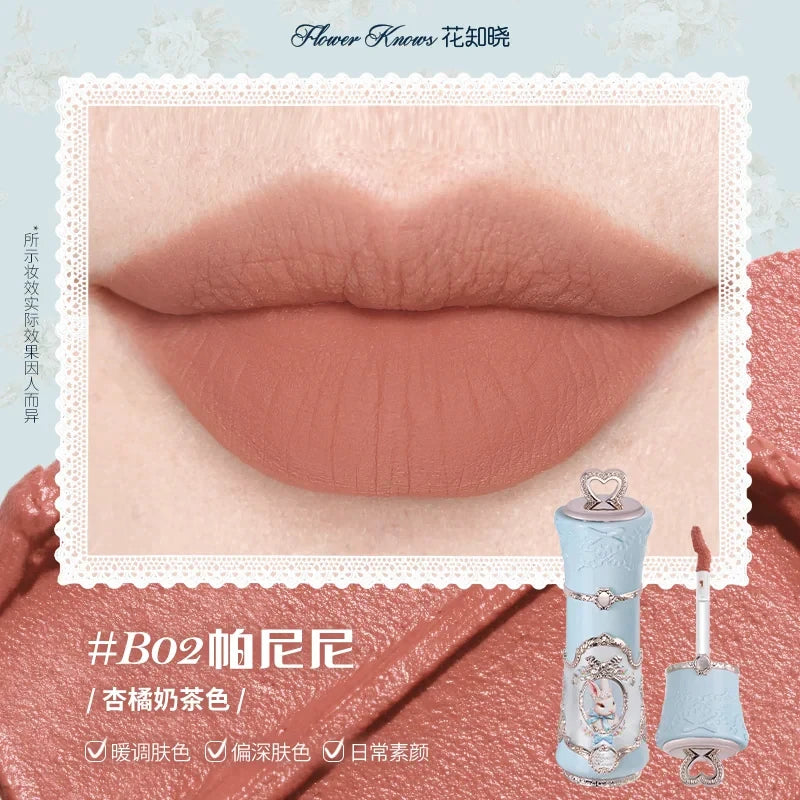 Flower Knows Knight Unicorn Glazed Lipstick: High Pigment Long-Lasting Non-Stick Lip Gloss for Makeup Enthusiasts
