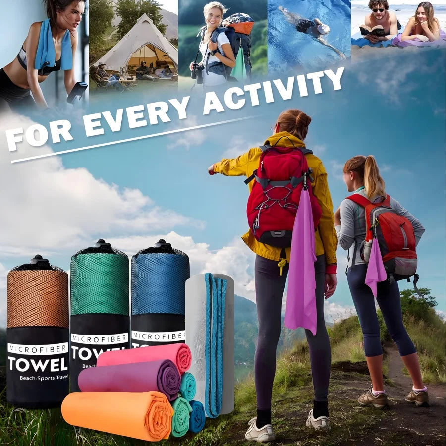 Ultrafine Fiber Sports Towel for Outdoor Travel Swimming And Beach Use Sand-Free High Absorbency Soft Skin-Friendly Convenient